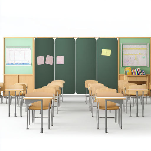 3D Classroom Divider on flat white background