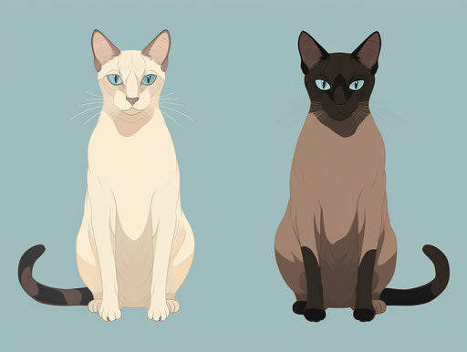 Siamese Cat Care in Light Beige and Teal Style