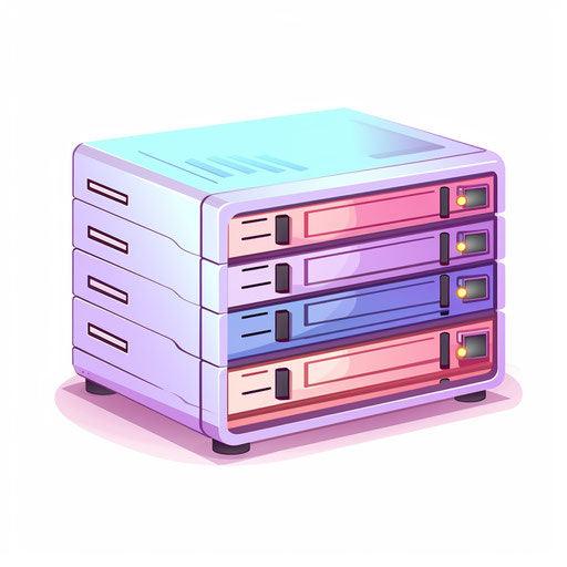 Server illustration in the style of Pastel Colors Art