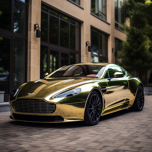 Golden luxury car