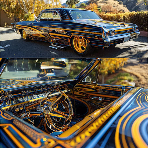 Lowrider 1967 Chevy Bel Air with hydraulics and pinstriping