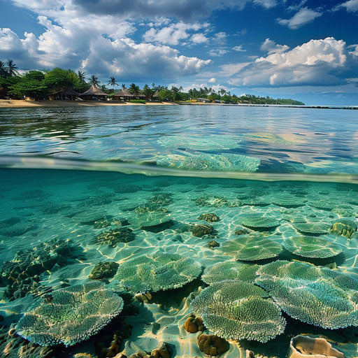 Coral Reefs at Nusa Dua Beach, Indonesia