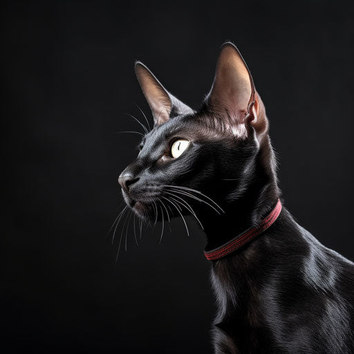 Oriental shorthair cat sideview