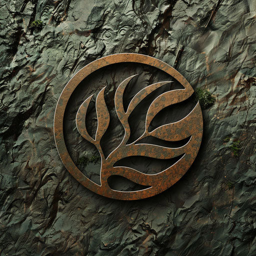 Organic creative logo design with natural texture