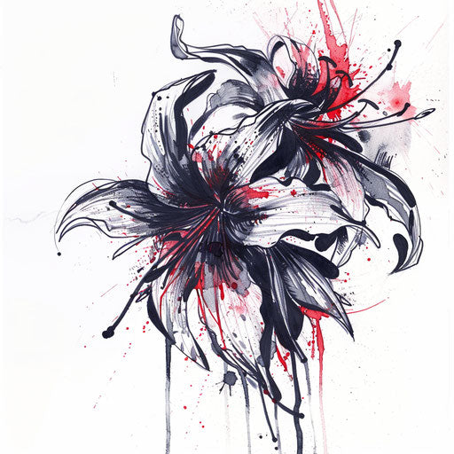 Spider Lily Tattoo Design Kit