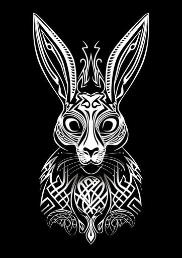 Vibrant Rabbit Tattoo Design Pack