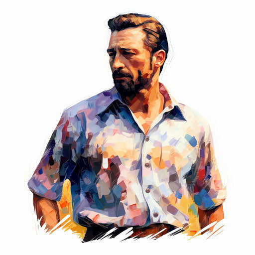 Shirt clipart in the style of Impressionistic Art