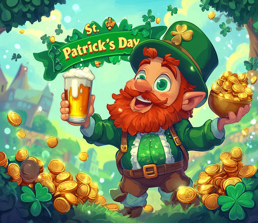 St. Patrick's Day mobile game with leprechauns and coins