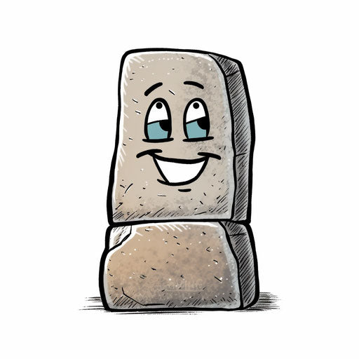 Stone clipart in Minimalist style, on white background