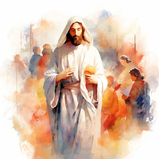 Religious Easter image in the style of Impressionistic Art