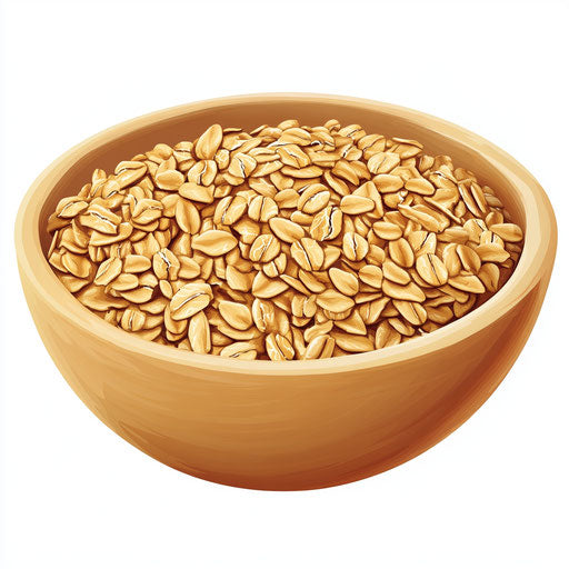 Realistic illustration of oatmeal, high resolution, isolated