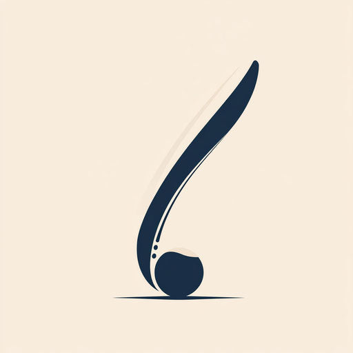 Minimalist cricket logo with unique abstract bat and ball design, sleek modern typography, harmonious navy and white color combination