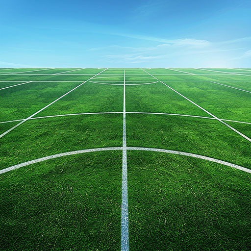 Football field clipart with blue background, light texture