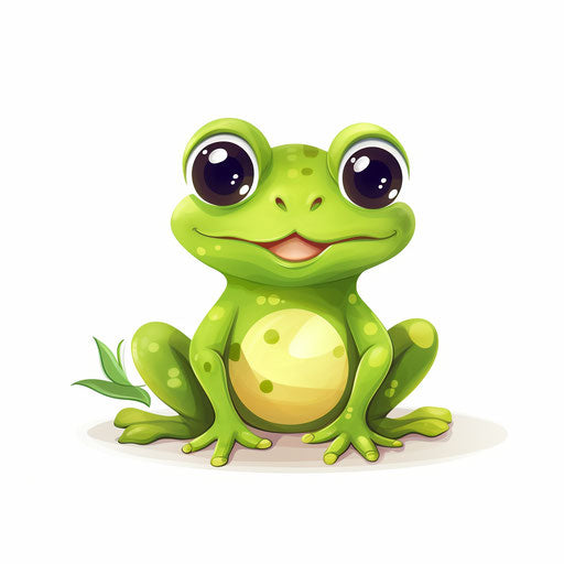 Illustration of cute frog in a Minimalist style