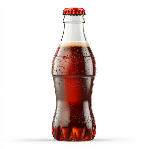 3D soda with flat white background, isolated clipart