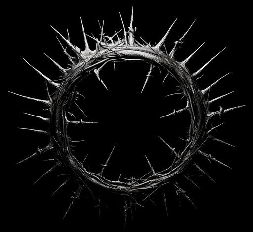 Black and white thorn crown for Halloween