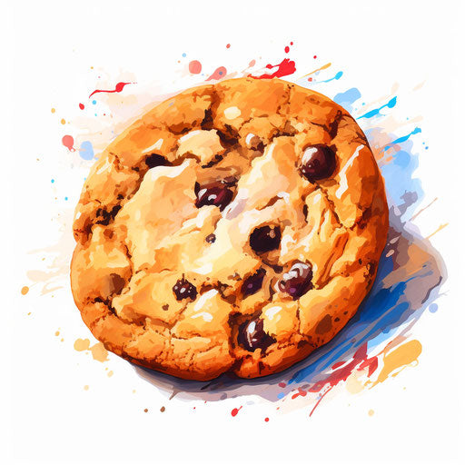 Cookie clipart in the style of Impressionistic Art