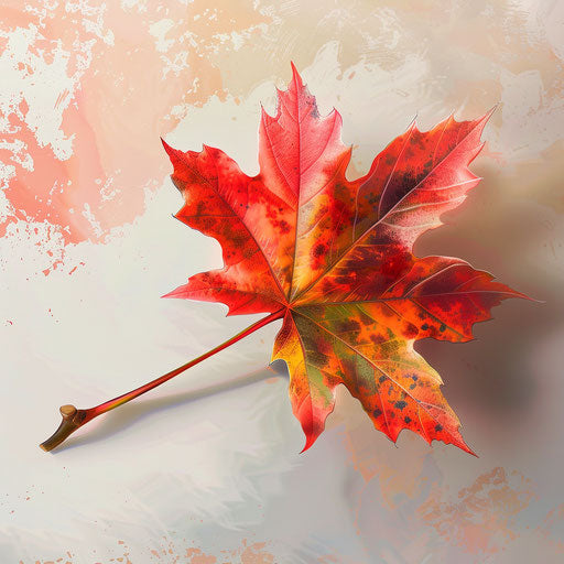 Fall leaves clipart with flat random background
