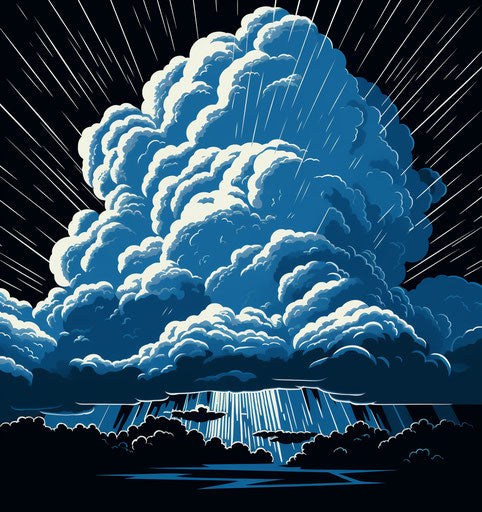Clouds rain thunder storm cloud vector illustration