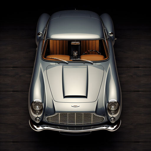 Top view of the Aston Martin DB5