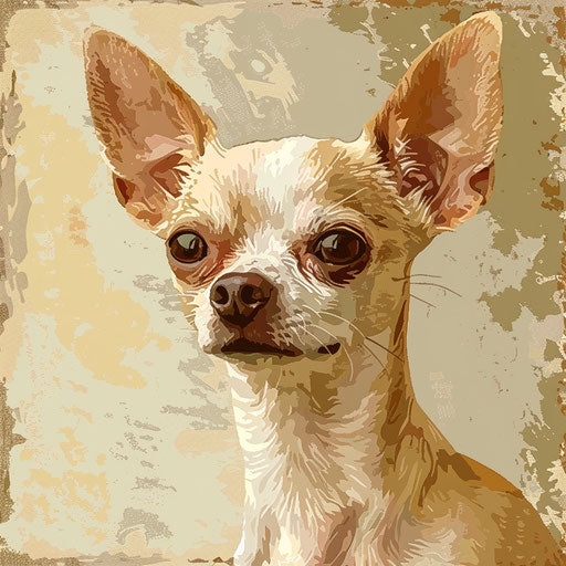 Chihuahua clipart in photo realistic style with random background
