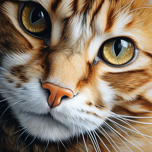 Manx cat closeup of the face