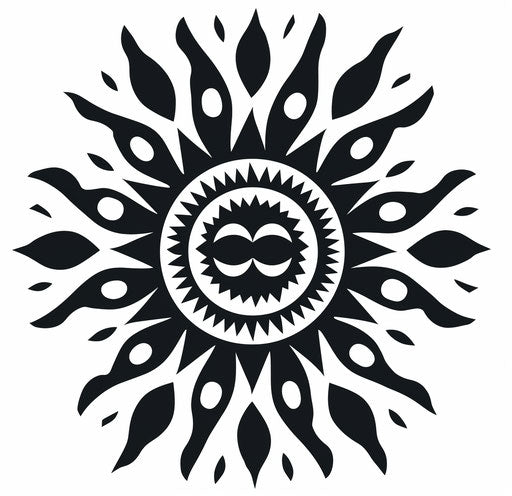 Free sun stencil vector illustration