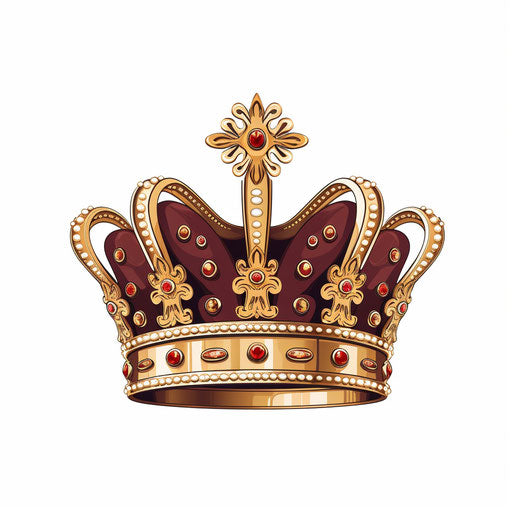 Crown clipart png in the style of Minimalist, on a white background