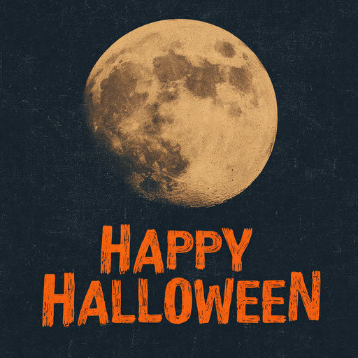 Festive Halloween Elements Against a Dark Night