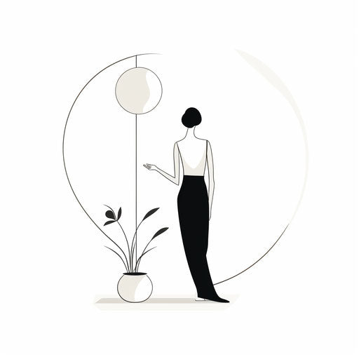 Minimalist style clipart drawing, on white background