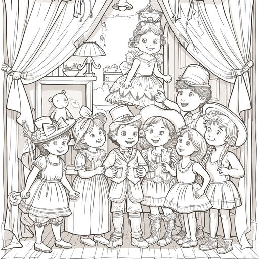 Children dressing up for a play