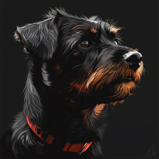 Pet clipart on dark background with dramatic contrast