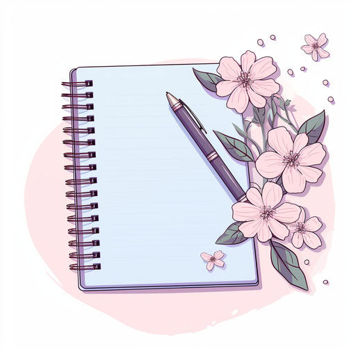 Sketchbook clipart in Pastel Colors Art style, white background