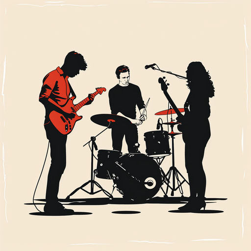 Realistic band clipart on flat white background