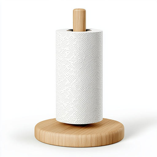 3D Paper Towel Holder with flat white background