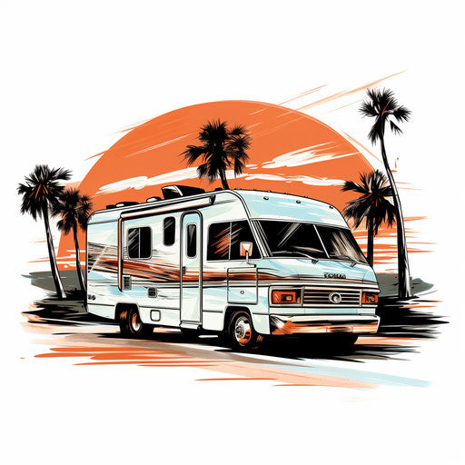 RV clipart in the style of Chiaroscuro Art