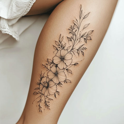 Artistic Lower Leg Tattoos For Females Tattoo Sketches