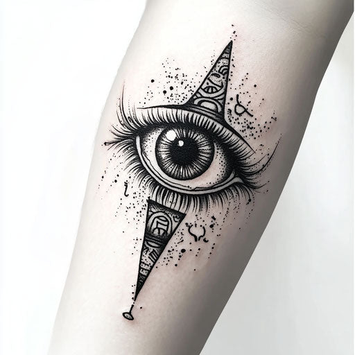 Eye Tattoo On Arm Body Art Tattoo Stencil Kit