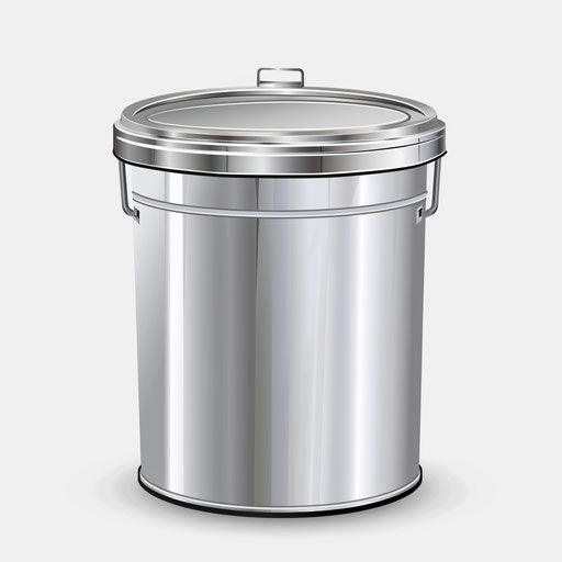 Flat metallic silver background with realistic glossy clip