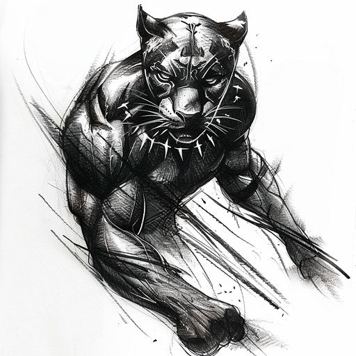 The sleek black panther, poised for attack