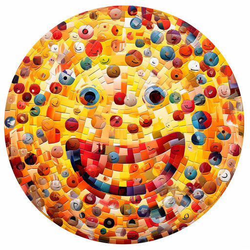 Impressionistic emoji clipart on white background