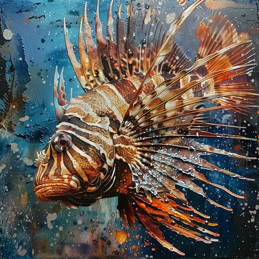 Lion fish with detailed textures and natural light