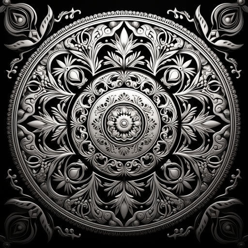 Beautiful mandala for coloring or design