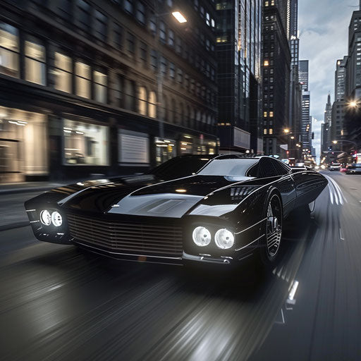 Classic vehicle transformed into high-end electric car in smart city