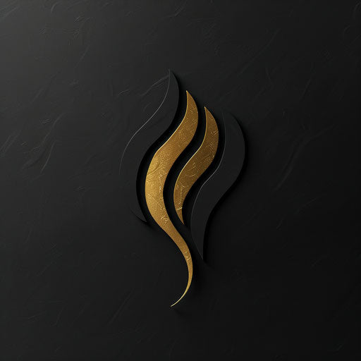 Luxury logo with black and gold accents on a sleek background