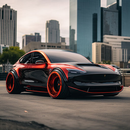 Customized Tesla Model Y Sedan with Hydraulic System