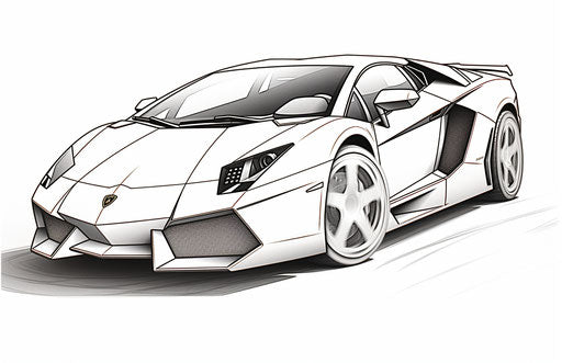 Lambo sports car coloring book for toddlers