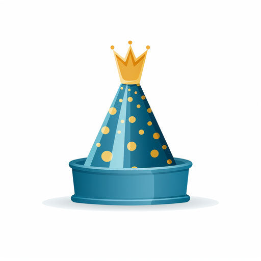 Birthday crown in the Minimalist style, on a white background
