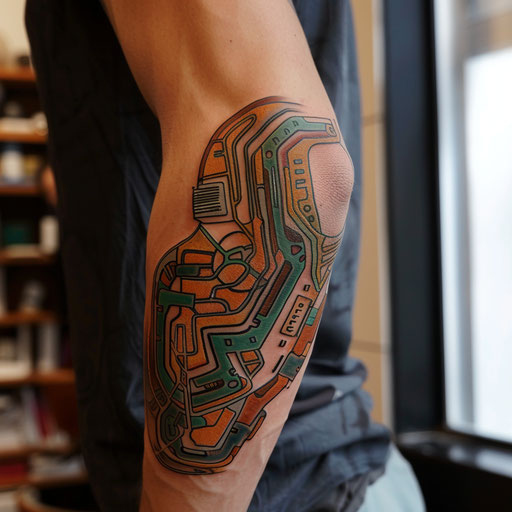 Elbow Tattoo Tattoo Vector Art