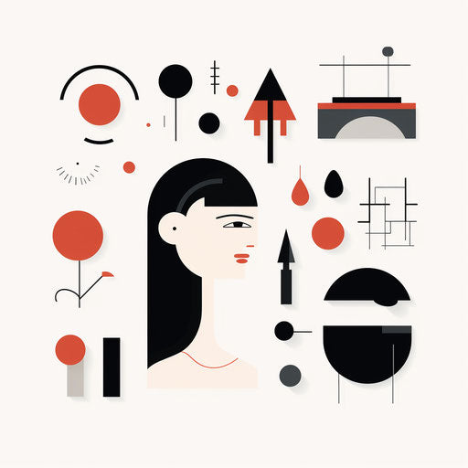 Animated clipart in Minimalist style on white background